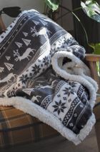 Faro, Saco, puszysty koc w worku prezentowym, popielaty, 127-152 cm