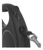 Flexi Black Design, smycz taśmowa, rozmiar M, 5m, czarna