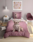 Fluo, komplet pościeli młodzieżowej, 160-200 cm + 70-80 cm, pieski