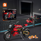 Forange, czerwony motocykl 2w1, klocki konstrukcyjne, 545 elementów