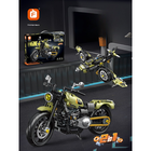 Forange, motocykl chopper, khaki, 2w1, klocki konstrukcyjne, 479 elementów