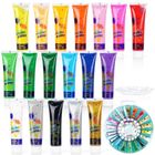 Free & Easy, farby akrylowe z paletką, 36 ml, 19 elementów