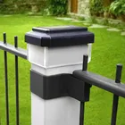 GreenBlue, lampa solarna LED na słupek, daszek kopertowy, 80-80 mm, 3200K GB127 WW