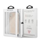 Guess, etui ochronne Hard Case 4G Glitter do iPhone X/ iPhone XS GUHCPXPCU4GLGO, złote