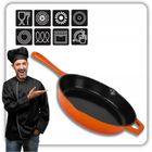 Hage, emaliowana patelnia żeliwna, pomarańczowa, 26 cm