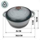 Hage, emaliowany garnek, żeliwny, sea salt, 24 cm, 4l