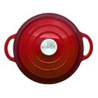 Hage, garnek żeliwny, emaliowany, czerwony, 22 cm, 3l