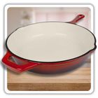 Hage, patelnia żeliwna, emaliowana, czerwona, 26 cm