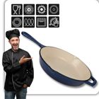 Hage, patelnia żeliwna, emaliowana, niebieska, 26 cm