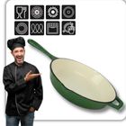 Hage, patelnia żeliwna, emaliowana, zielona, 26 cm