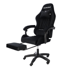 HaloFuture, fotel gamingowy, z podnóżkiem, czarny