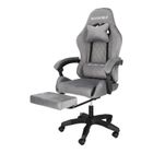 HaloFuture, fotel gamingowy, z podnóżkiem, szary