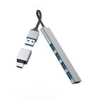 Hama, hub USB, 4 porty USB 3.2, gen1 5 gbit/s, ultra slim z adapterem USB-C