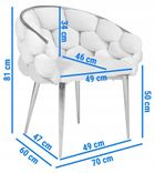 Hedo, Glamour, krzesło welurowe, złote nogi, różowe