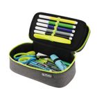 Herlitz, Beatbox, piórnik owalny, ABC, szaro-żółty