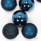 Home Styling Collection, szklane bombki świąteczne, niebieskie, 8 cm, 16 szt.