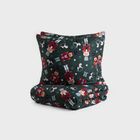 Homla, Aitona, pościel, z mikrofibry zielona z motywem świątecznym, 160-200 cm