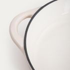 Homla, Andreas, garnek żeliwny, beżowy płaski, 28 cm, 2,5l