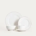 Homla, Auroo, talerz, deserowy ze złotą obwódką, 19 cm