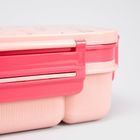 Homla, B2 Lusy, zestaw lunchbox, różowy z kubkiem, 1,8l