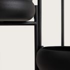 Homla, Buuble, kwietnik potrójny, czarny, 36-25-60 cm