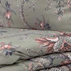 Homla, Claras, Pościel z mikrofibry szara w liście i kwiaty, 200-220 cm, SS23 997918