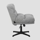 Homla, Cordivo, fotel, sztruksowy obrotowy, szary, 66-71-83 cm