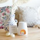 Homla, Fires, kominek ceramiczny, z woskiem Fresh Linen 10-12,5 cm, 22g