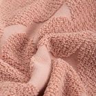 Homla, Flores, ręcznik, różowy żakardowy, 100-150 cm