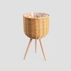 Homla, Florsu, kwietnik na nóżkach, beżowy, 26-45 cm