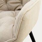 Homla, Fussy, krzesło, w tkaninie, beżowe, 57-63-84 cm