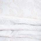 Homla, Jakad, pościel, bawełniana żakardowa biało-beżowa, 200-220 cm