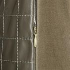 Homla, Katad, poszewka, z ekoskóry z ozdobnymi przeszyciami, zielona, 45-45 cm