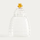 Homla, Mella, szklany pojemnik, na miód ze szklaną łyżką, 0,46l