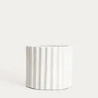 Homla, Novo, osłonka na doniczkę, ryflowana, 15-15-13 cm