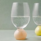 Homla, Pallora, kieliszek, z mleczną beżową kulą, 0,4l