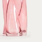 Homla, Raya, wazon, szklany skręcony różowy, 10,5-10,5-26 cm