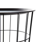 Homla, Scandi, stolik, czarny z czarnym blatem, 41-41-41 cm