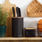 Homla, Skat, nóż, zestaw w czarnym bloku, 6 el.