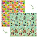 Humbi, dwustronna mata edukacyjna z pianki XPE, alfabet polski i wieś, 180-200 cm