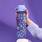 ION8, Kwiatki, bidon z ustnikiem, fioletowy, 500 ml