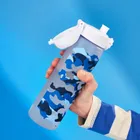ION8, Niebieskie moro, bidon z ustnikiem, biały, 500 ml