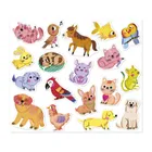 Janod, duże naklejki, domowe pupile, 100 szt.