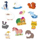 Janod, duże naklejki, zwierzęta, 50 szt.