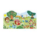 Janod, Ogród, książeczka do wyklejania, z naklejkami