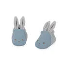 Kaloo, Lapinoo, Królik, zestaw prezentowy 3w1: komforter + gryzak + buciki, niebieski