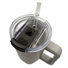 Kamille, stalowy kubek termiczny, termos, 1200 ml, z rączką i słomką