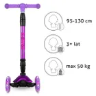 Kidwell, Vento, hulajnoga 3-kołowa, balansowa, fioletowa