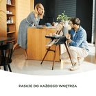 Kinderkraft, Fini, krzesełko do karmienia, 2w1, czarne