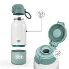 Kinderkraft, Gaja, mobilny podgrzewacz do mleka i termos, zielony, 500 ml